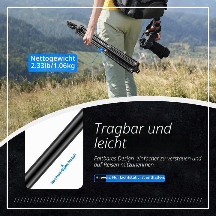 Neewer 190 cm Aluminium-Stativständer für Studio Kits, Fotografie Lichter, Softboxen (schwarz, 2er-P