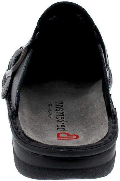 Berkemann Herren Berkoflex Clogs Nappa x_wide Fussbett: herausnehmbar 39.5 EU Weit Schwarz, 39.5 EU