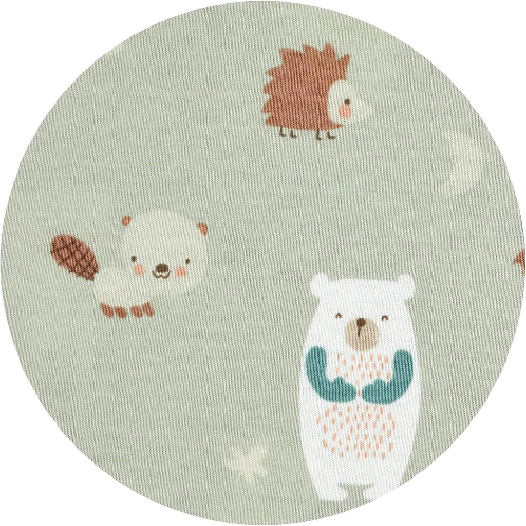 Alvi Baby Mäxchen Aussensack baby forest, Schlafsack mitwachsend, Baumwoll Schlafsack mit Strampelfr