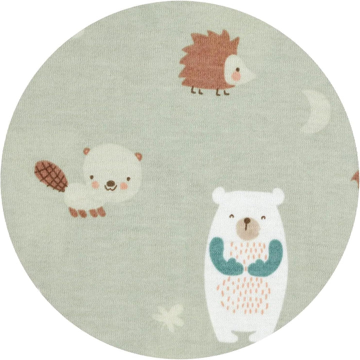Alvi Baby Mäxchen Aussensack baby forest, Schlafsack mitwachsend, Baumwoll Schlafsack mit Strampelfr