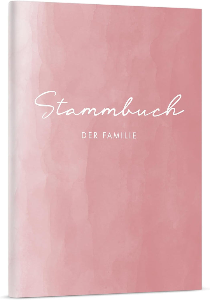Stammbuch der Familie - Familienstammbuch Hochzeit Standesamt - Watercolor Serie - Hardcover 16x21cm