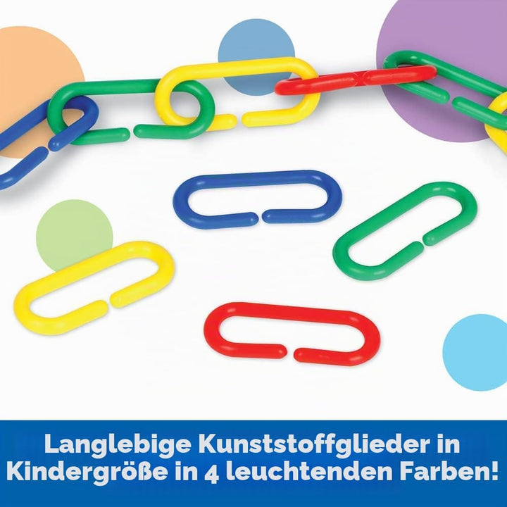 Learning Resources Link 'N' Learn Links – Kettenglieder in 4 Farben (Set mit 500 Stück)