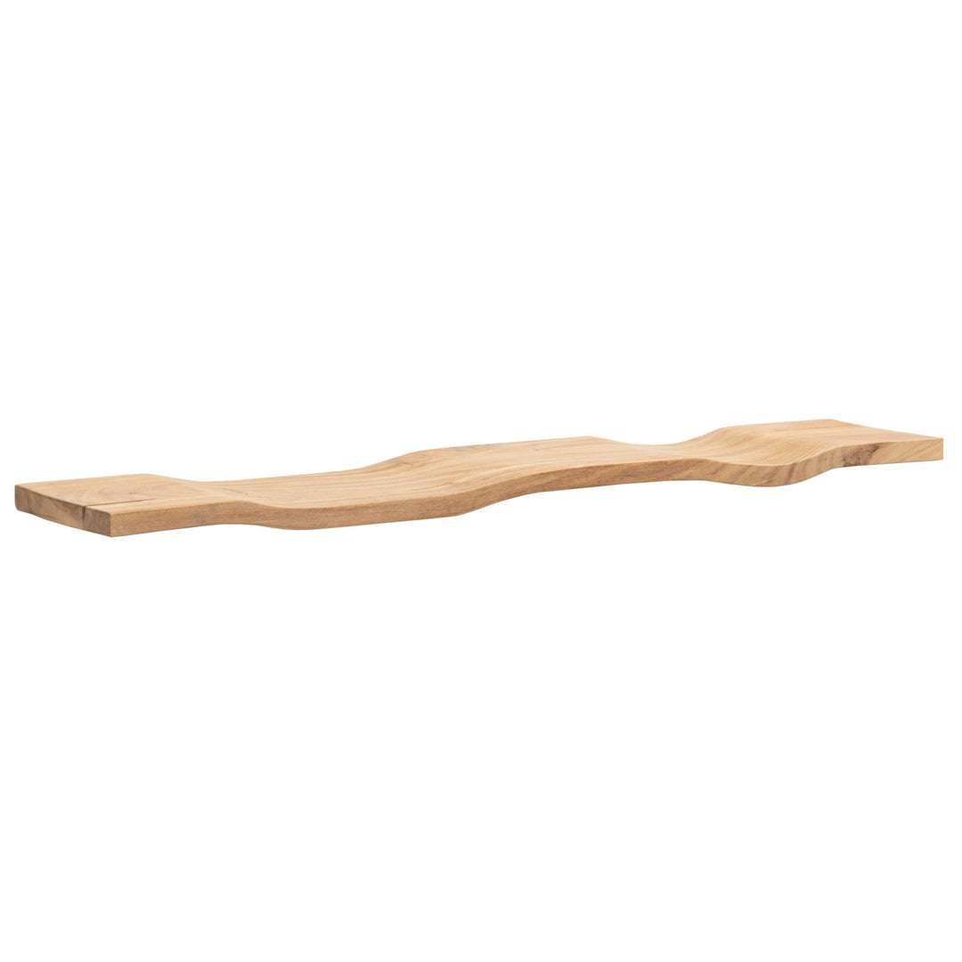 FineBuy Wandregal Akazie Massivholz 100cm - Schwebendes Design Regal für die Wand Holz massiv - Häng