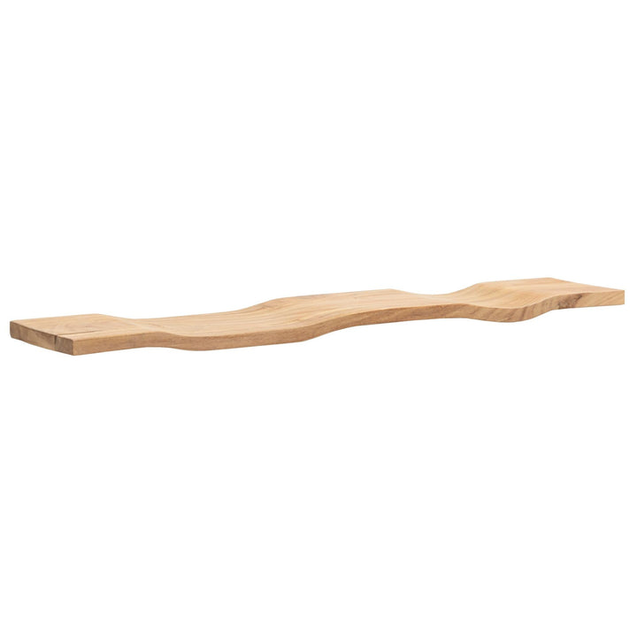 FineBuy Wandregal Akazie Massivholz 100cm - Schwebendes Design Regal für die Wand Holz massiv - Häng