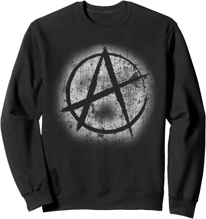 Anarchie Symbol - Distressed Schablone anarchistischer Sweatshirt