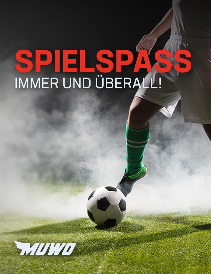 MUWO grosses Fussballtor aus robustem Stahl, mit Textilmantel und Netz. 3 x 2 Meter gross, einfacher