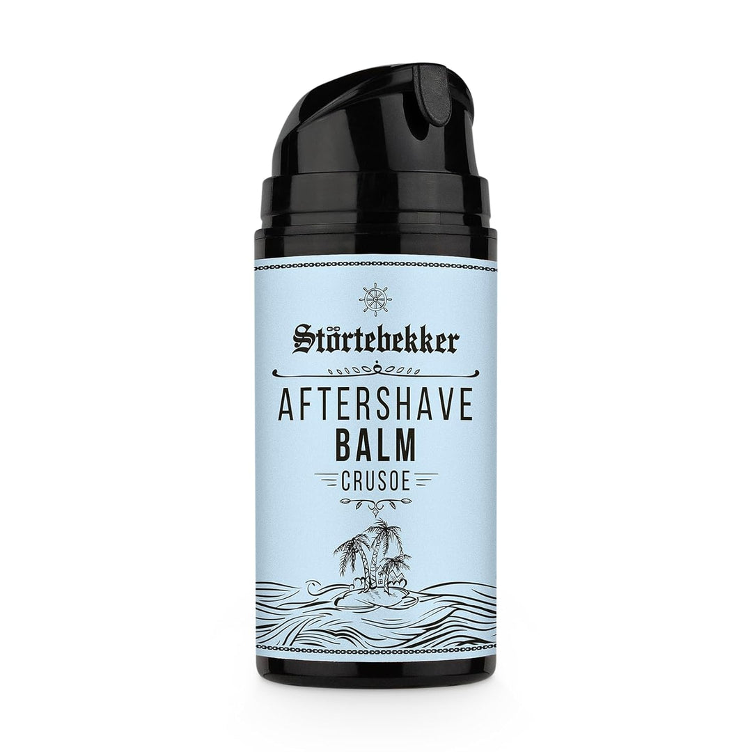 Störtebekker® Premium After Shave Balsam für Herren mit Crusoe-Duft - Gegen Hautirritationen, Rasurb