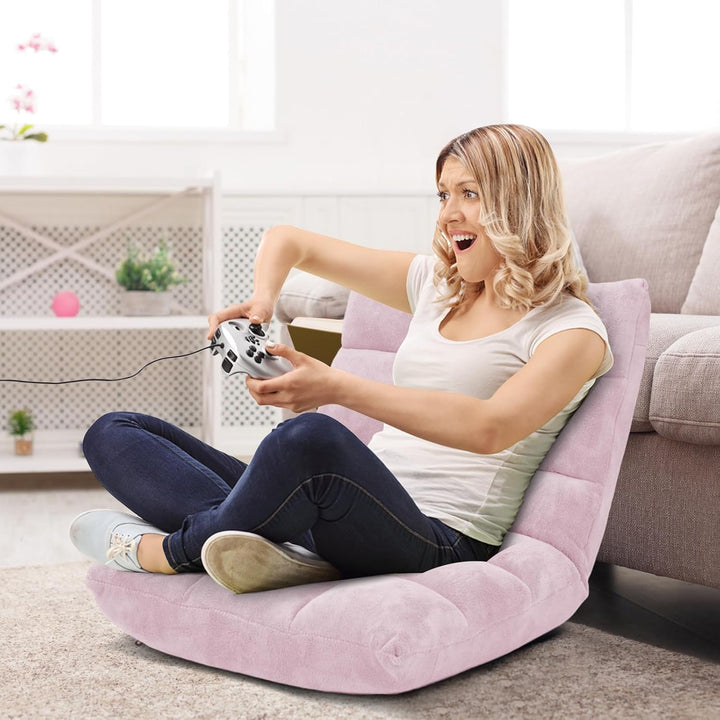 RELAX4LIFE Bodenstuhl Klappbar, Bodensessel mit Verstellbarer Rückenlehne &amp; Liegefunktion, Bodensitz