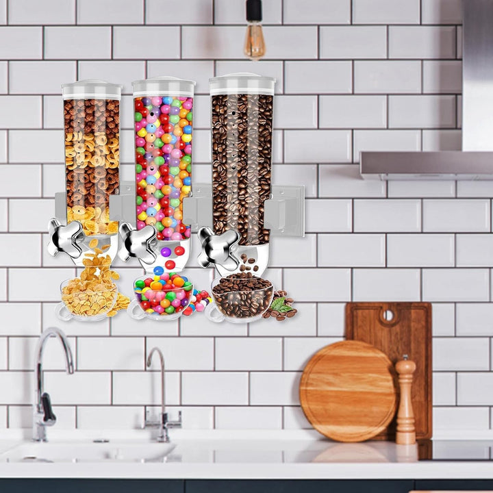 Müsli-Spender Müsli-Vorratsbehälter, Dreifacher Süssigkeitenspender Maschine, Kanister Trockenfutter