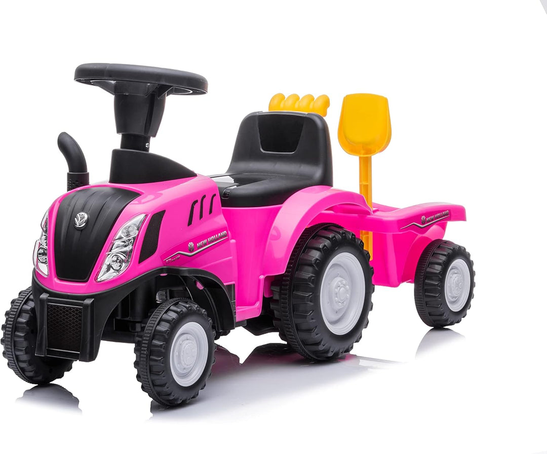 Kinder Rutschauto Rutschfahrzeug New Holland Traktor mit Anhänger Rutscherfahrzeug Kinderauto Kinder