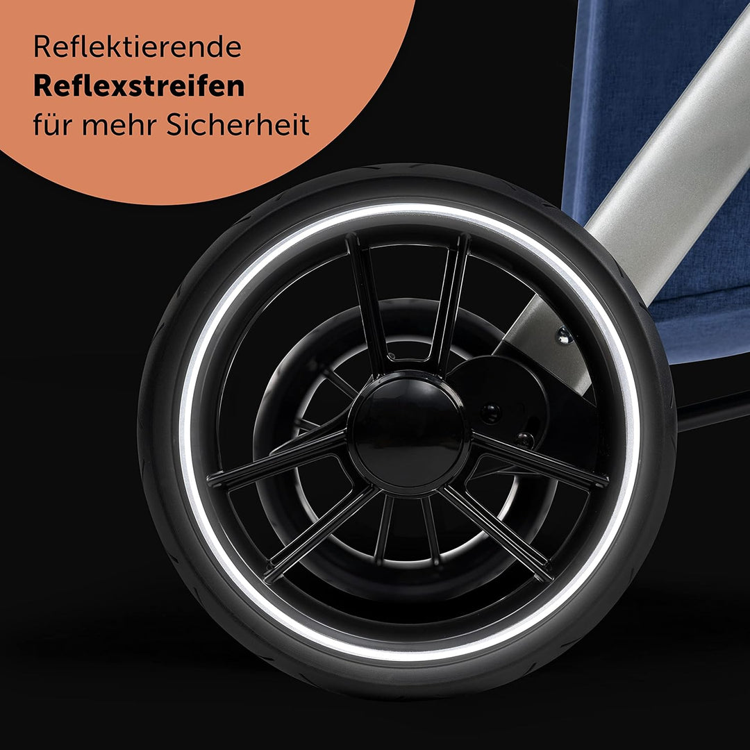 Bergsteiger Kinderwagen Lugo 3in1 | Kombikinderwagen Komplettset inkl. Zubehör - Babyschale, Buggy-A