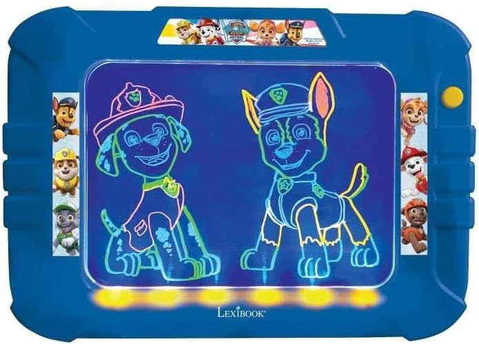 Ardoise lumineuse à dessiner Lexibook La Pat'Patrouille avec feutres