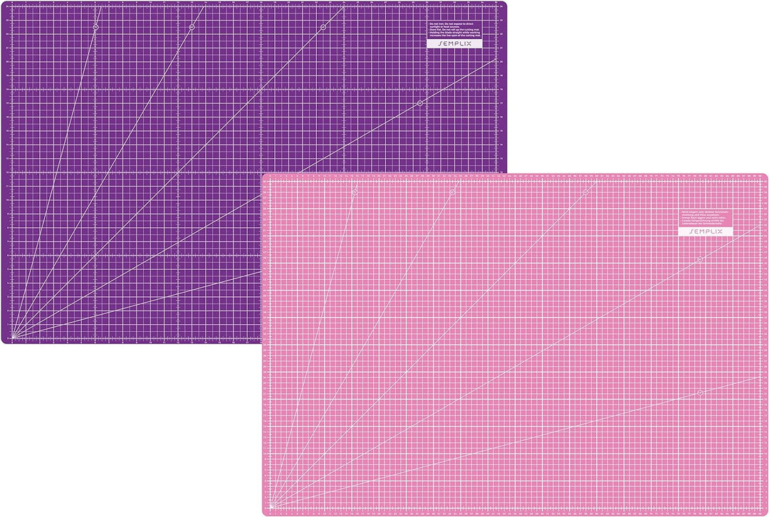 SEMPLIX Schneidematte A1 in Grün, Rosa, Grau, Türkis, Lila. Ideal fürs Basteln, Nähen und Patchworke