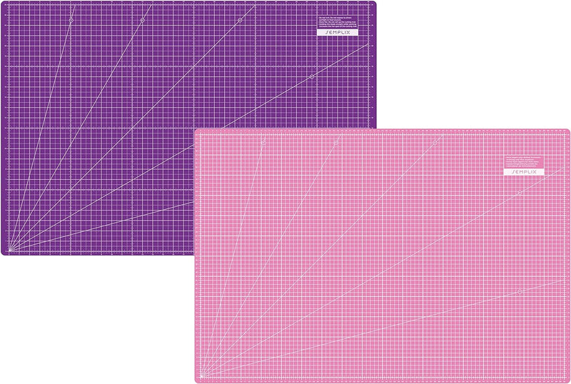 SEMPLIX Schneidematte A1 in Grün, Rosa, Grau, Türkis, Lila. Ideal fürs Basteln, Nähen und Patchworke