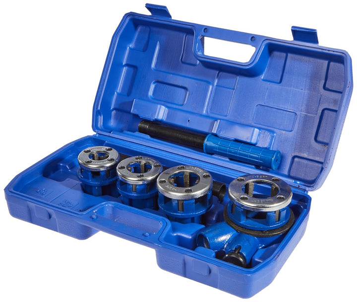 Silverline - Gewindeschneidkluppe, 5-tlg. Satz 1/2, 3/4, 1 u. 1 1/4 Zoll BSPT (868556) Single, Singl