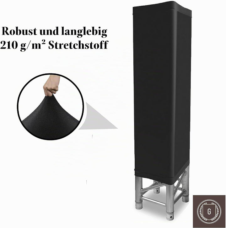 Totembezug aus Spandex, Truss Cover, 30 x 30 cm, Auswahl aus 4 Höhen (200 cm Höhe, Weiss) 200cm de h