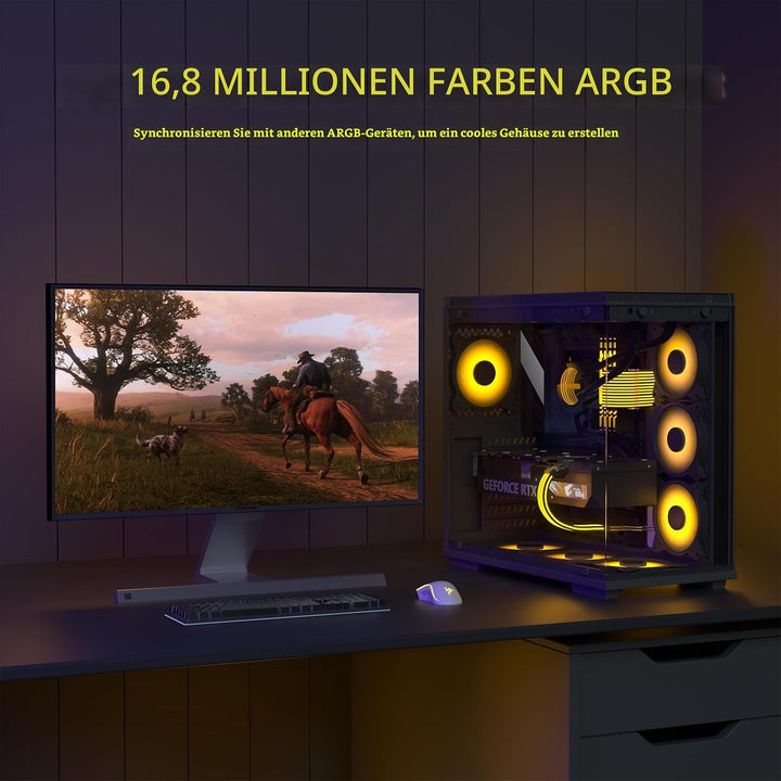 Sirlyr 24 Pin RGB Kabel,RGB PSU Kabel Verlängerungen - 5V 3Pin Addressable ARGB Motherboard Netzteil
