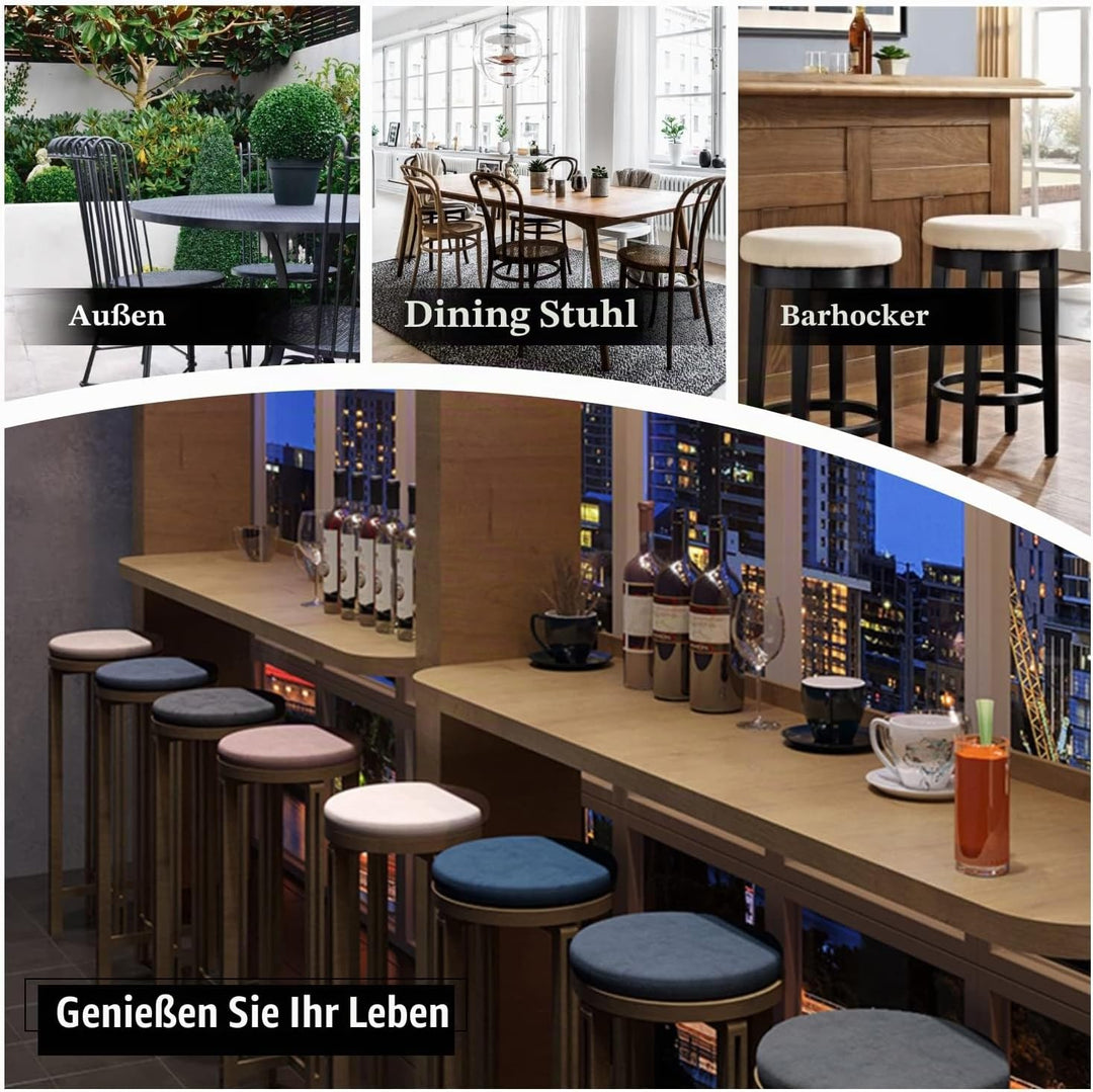 Rund Sitzkissen Stuhlkissen 30 X 30 X 5CM(1 Pieces) Leinen Sitzpolster Abnehmbares Memory Schaum Run