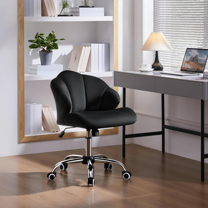 Yaheetech Homeoffice Stuhl, Schminkstuhl, Schreibtischstuhl höhenverstellbar Drehstuhl, Bürosessel i