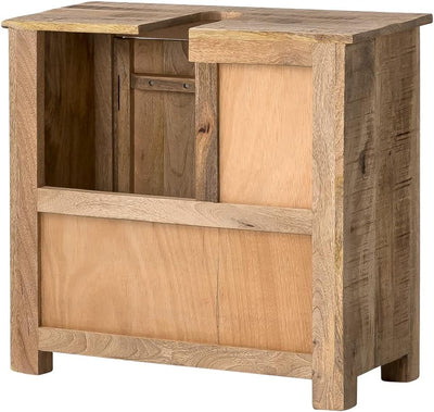 Woodkings® Waschbeckenunterschrank Pune Echtholz Mango Waschtischunterschrank massiv Badmöbel Badezi