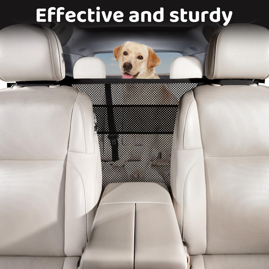 Hundegitter Auto, Hund Auto Rückbank, Hundeschutz Auto Rückbank mit Storage Compartment, Sicherheits