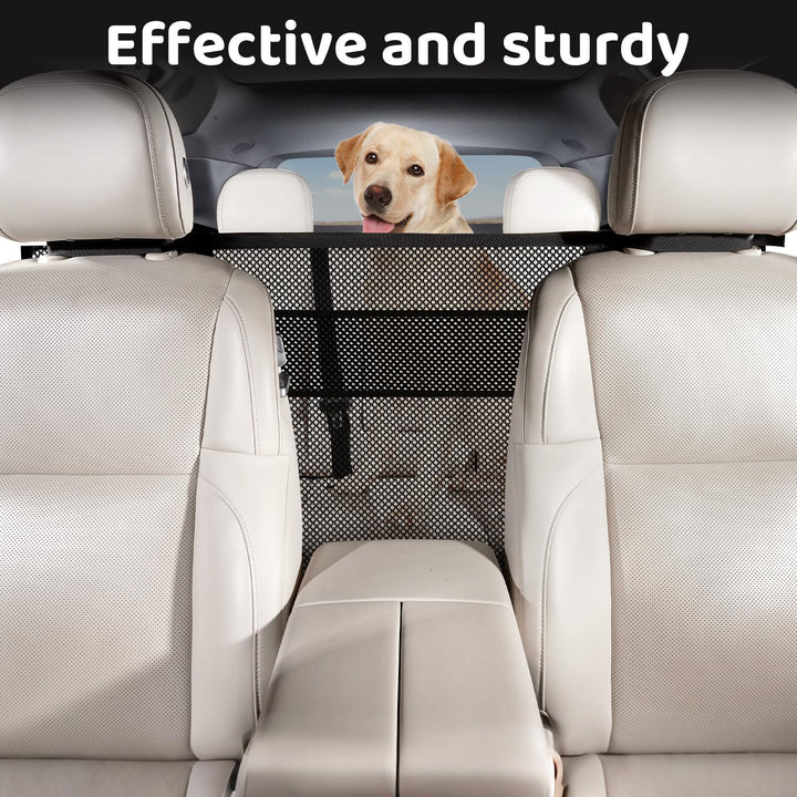 Hundegitter Auto, Hund Auto Rückbank, Hundeschutz Auto Rückbank mit Storage Compartment, Sicherheits