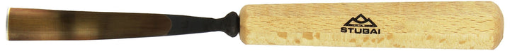 STUBAI Stemmeisen Stechbeitel Serie 52 - Form 14 | Gebogenes Hohleisen 14 mm, mit Holzgriff, zum Vor