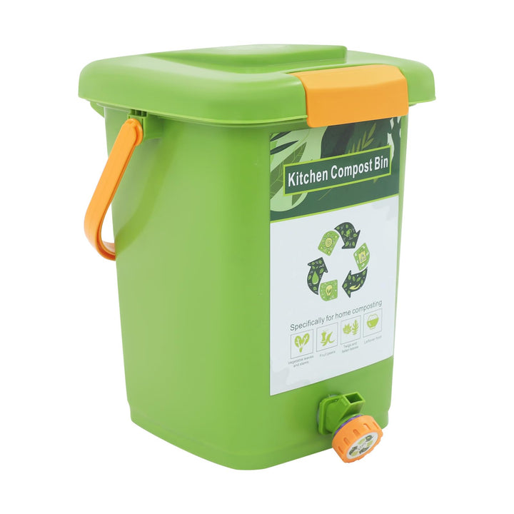 Biomülleimer Küche 10 Liter, Komposteimer mit Deckel, Bio Mülleimer für Gemüsereste, Obstschalen, Sp