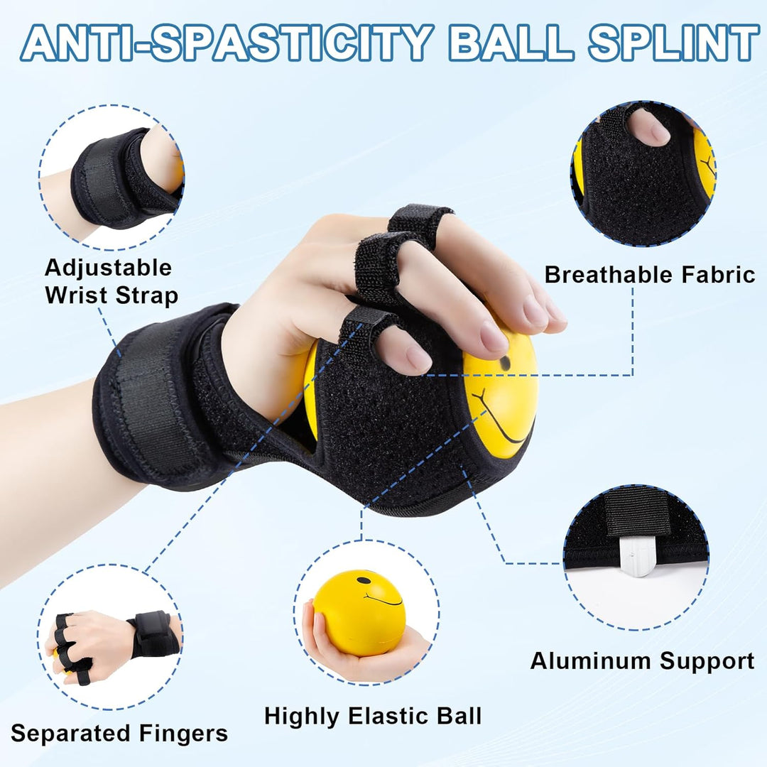 Handtrainer Fingertrainer, Handkraft Trainer Mit Gespaltenen Fingern, Anti Spasticity Splint Mit Bal