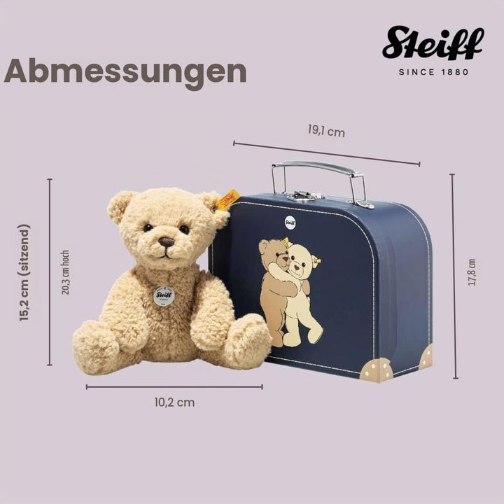 Steiff 114021 Teddybär Ben - 21 cm - Kuscheltier - beige im Koffer