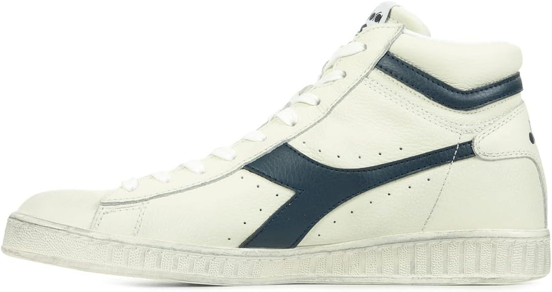 Diadora Unisex Game L High Waxed Hohe Sneaker, 36 EU Weiß Blau