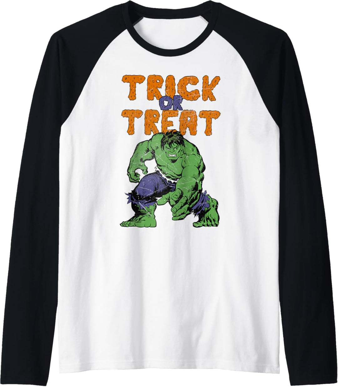Marvel Avengers The Hulk Trick Or Treat Halloween Raglan