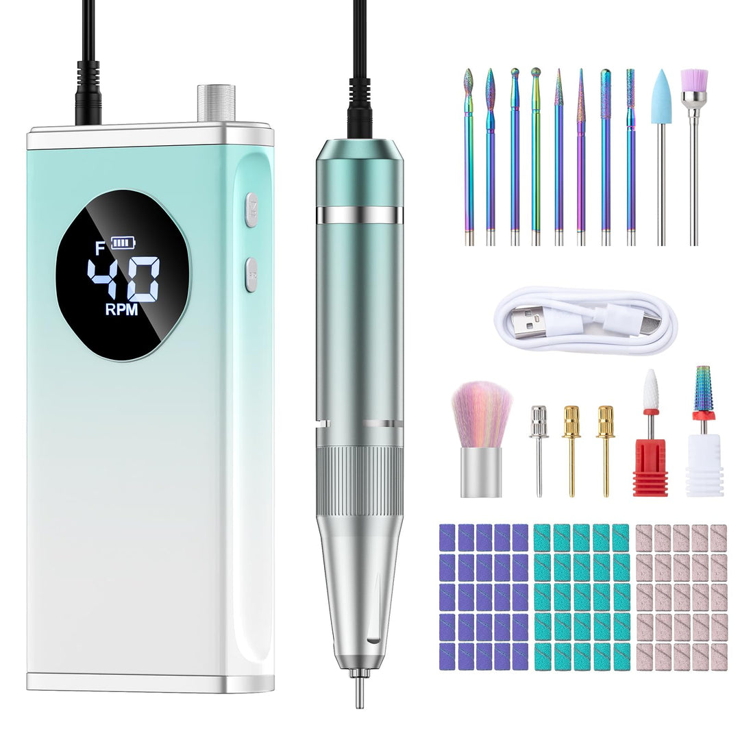 HOMEASY Nagelfräser Elektrisch Profi Maniküre Pediküre Set 16 IN 1 Nagelfeile 40000 U/Min Tragbar Fr