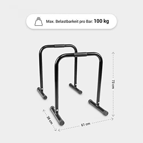 Dip Station Barren Push-up Stand Bar Fitness Parallettes Rutschsichere Griffe Street Workout Krafttr