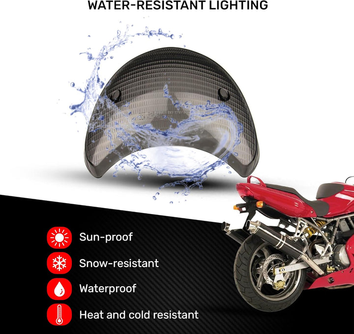 aVDB-moto LED-Bremslicht mit integriertem Blinker kompatibel mit Ducati Supersport 750, 900, 1000 (G