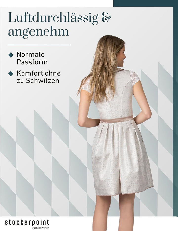 Stockerpoint Damen Evianne Kleid 34 Taupe, 34 Taupe