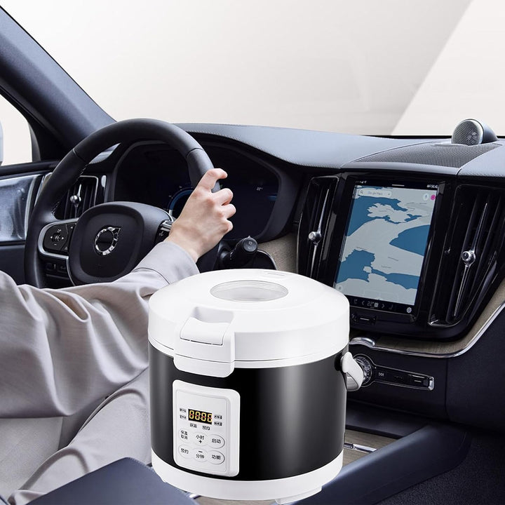 Reiskocher, Reiskocher für Auto, 200 W, Reiskochers Kapazität 2/3 l, tragbarer elektrischer Reiskoch