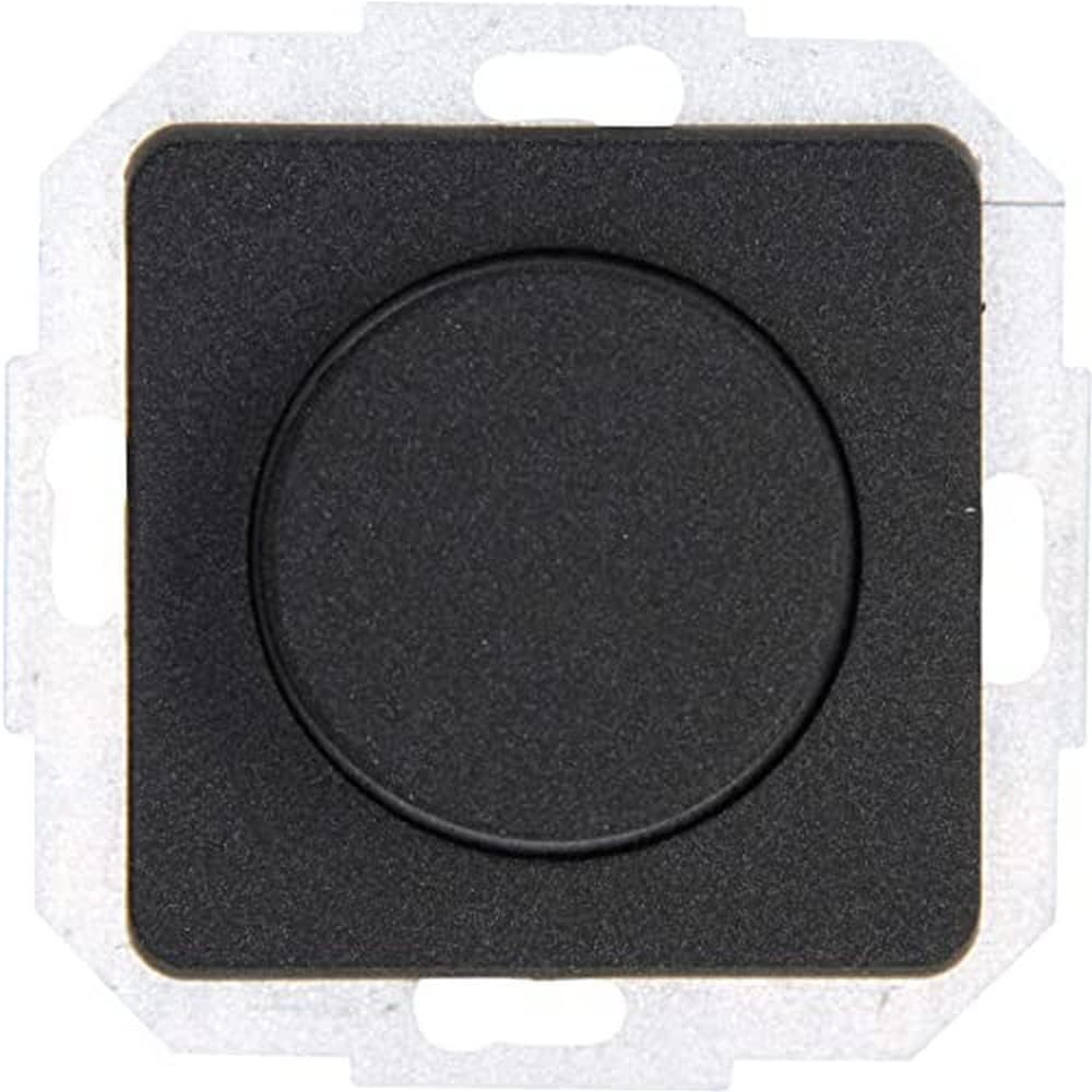 Kopp Milano anthrazit, Universal-Dimmer mit Druck-Wechsel-Schalter für LED, Phasenan- und Phasenabsc