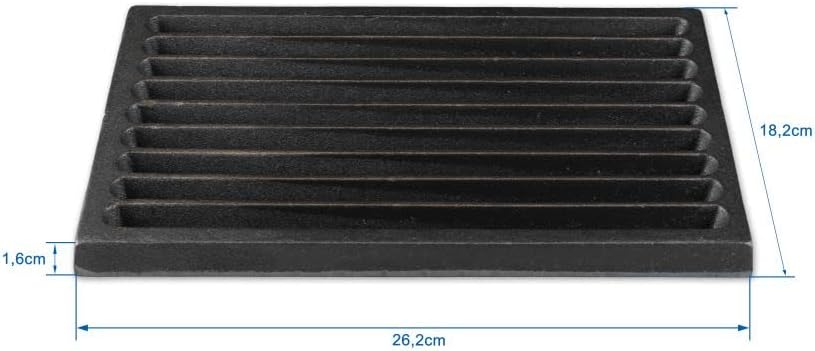 Grillrostprofi Ascherost - Feuerrost - Kohlerost - Kaminrost in Premium-Qualität, Gusseisen, 18 x 26