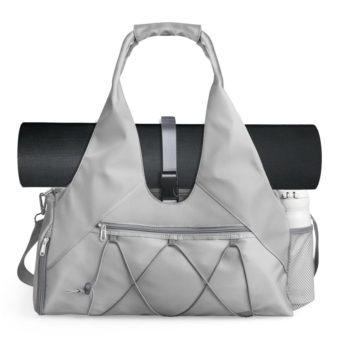 Sporttasche für Damen Yogatasche mit Schuhfach & Nassfach Reisetasche Tragetasche für Yogamatten Fre