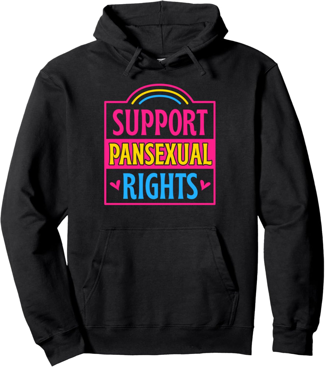Support Pansexual Rights Pan Pride Flag Rainbow Ally Love Pullover Hoodie