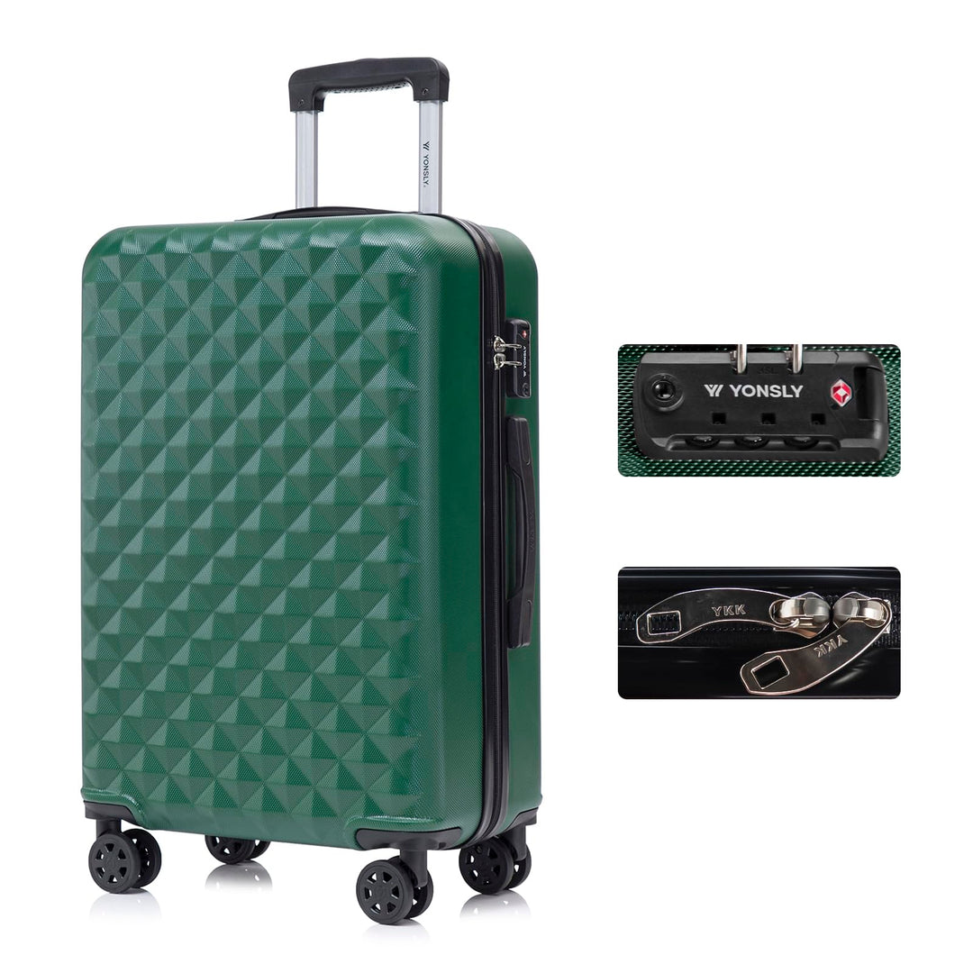 Premium Reisekoffer TSA-Schloss,YKK-Reissverschluss Hartschalen-Koffer Trolley Kabinenkoffer Rollkof