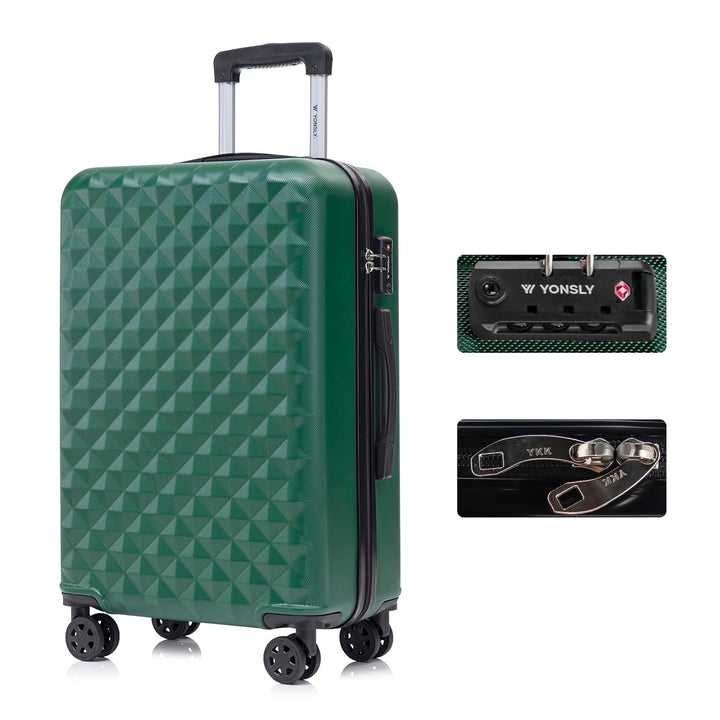Premium Reisekoffer TSA-Schloss,YKK-Reissverschluss Hartschalen-Koffer Trolley Kabinenkoffer Rollkof