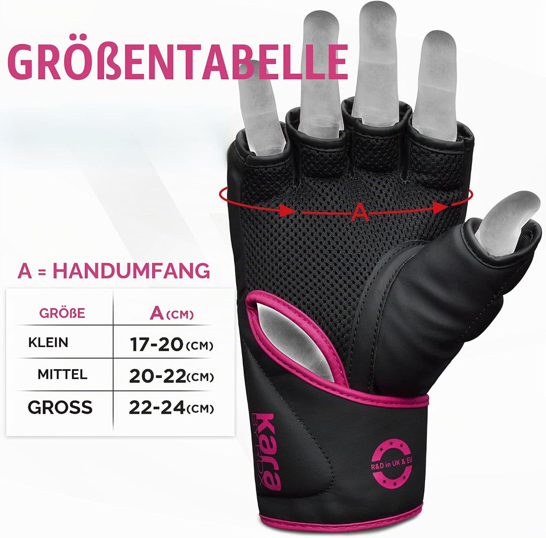 RDX Profi MMA Handschuhe Training, Kara Maya Hide Leder, Sparring Grappling Kampfsport Kickboxen Sch