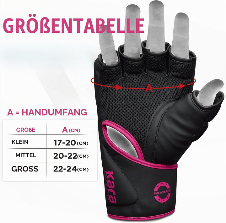 RDX Profi MMA Handschuhe Training, Kara Maya Hide Leder, Sparring Grappling Kampfsport Kickboxen Sch