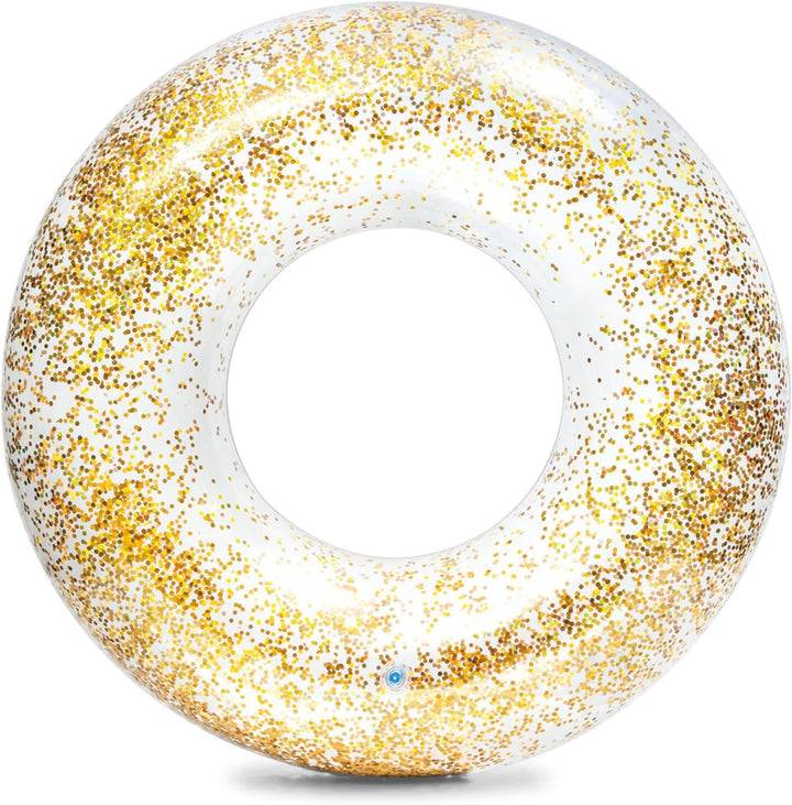Intex 56274NP - Aufblasbarer Schwimmring Glitter, Vinyl, Mehrfarbig, 107 cm Einheitsgrösse Glitter,