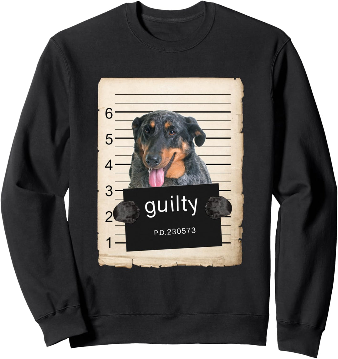 Beauceron Dog mug shot Sweatshirt