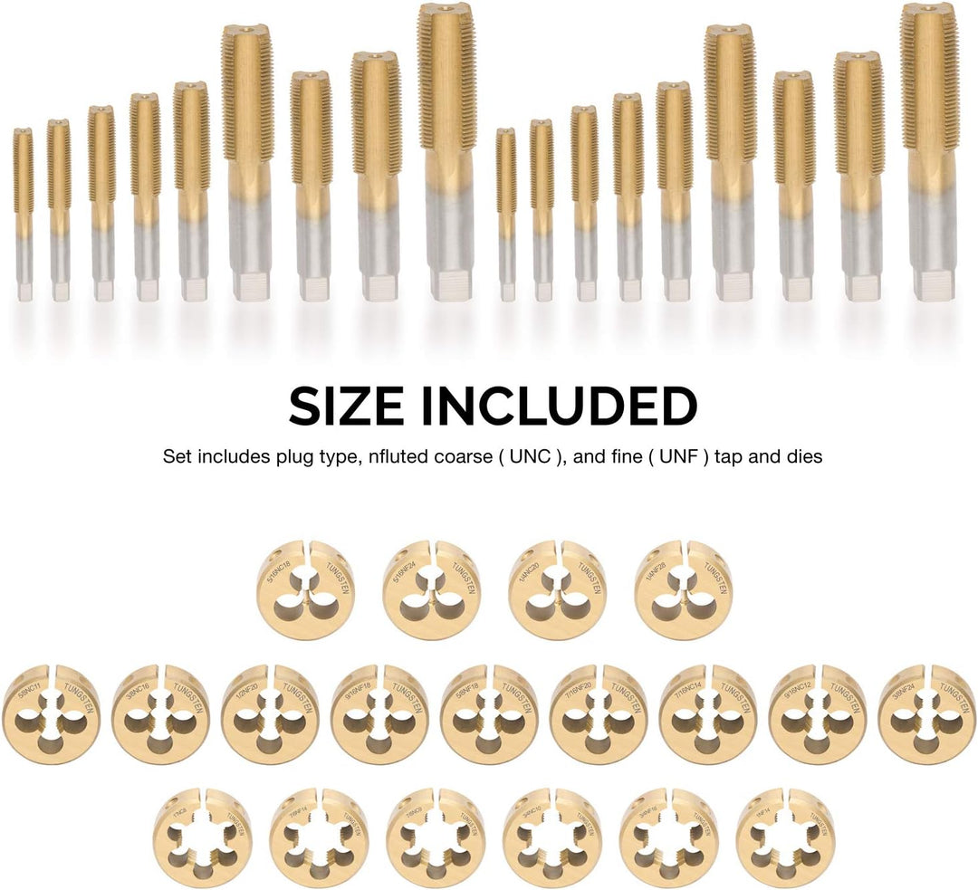 Neiko 00916 A SAE-large-diameter Titan Tippen & sterben Set (45 Stück), SAE