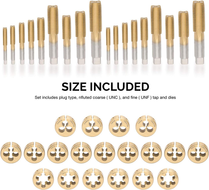 Neiko 00916 A SAE-large-diameter Titan Tippen & sterben Set (45 Stück), SAE