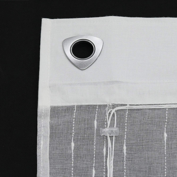 Joyswahl Voile Ösenrollo Unifarbenes Raffrollo mit schönen Längsstreifen »Ursel« Schals Fenster Gard